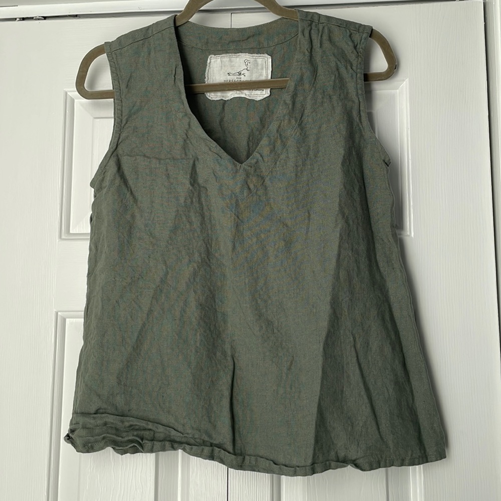 Forest green notperfectLinen top
